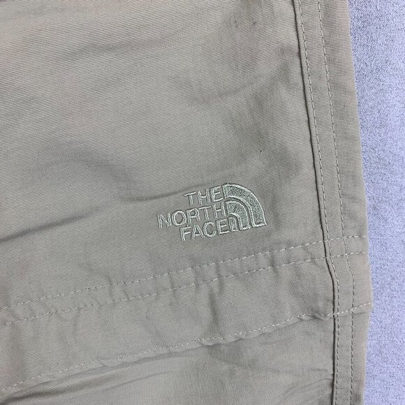 North Face Men Convertible Pants Large Beige Cargo Shorts Belted 100% Nylon 32" - Picture 4 of 16